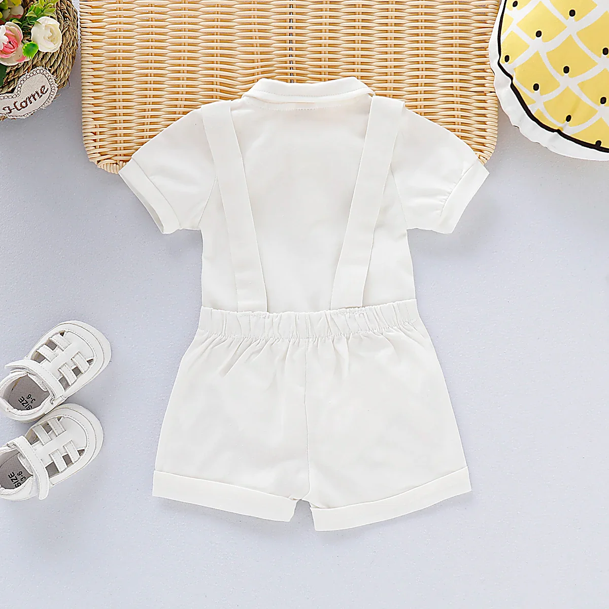 Newborn Boy Gentleman Bowtie Romper – Summer Set 0-24M - Image 5