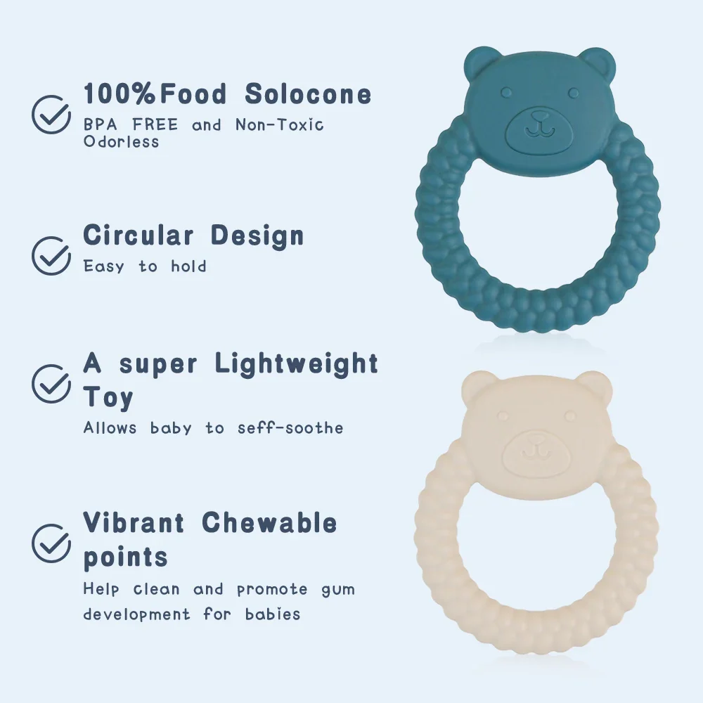 Baby Bear Teether BPA-Free – Gentle Gum Soothing Toy - Image 2