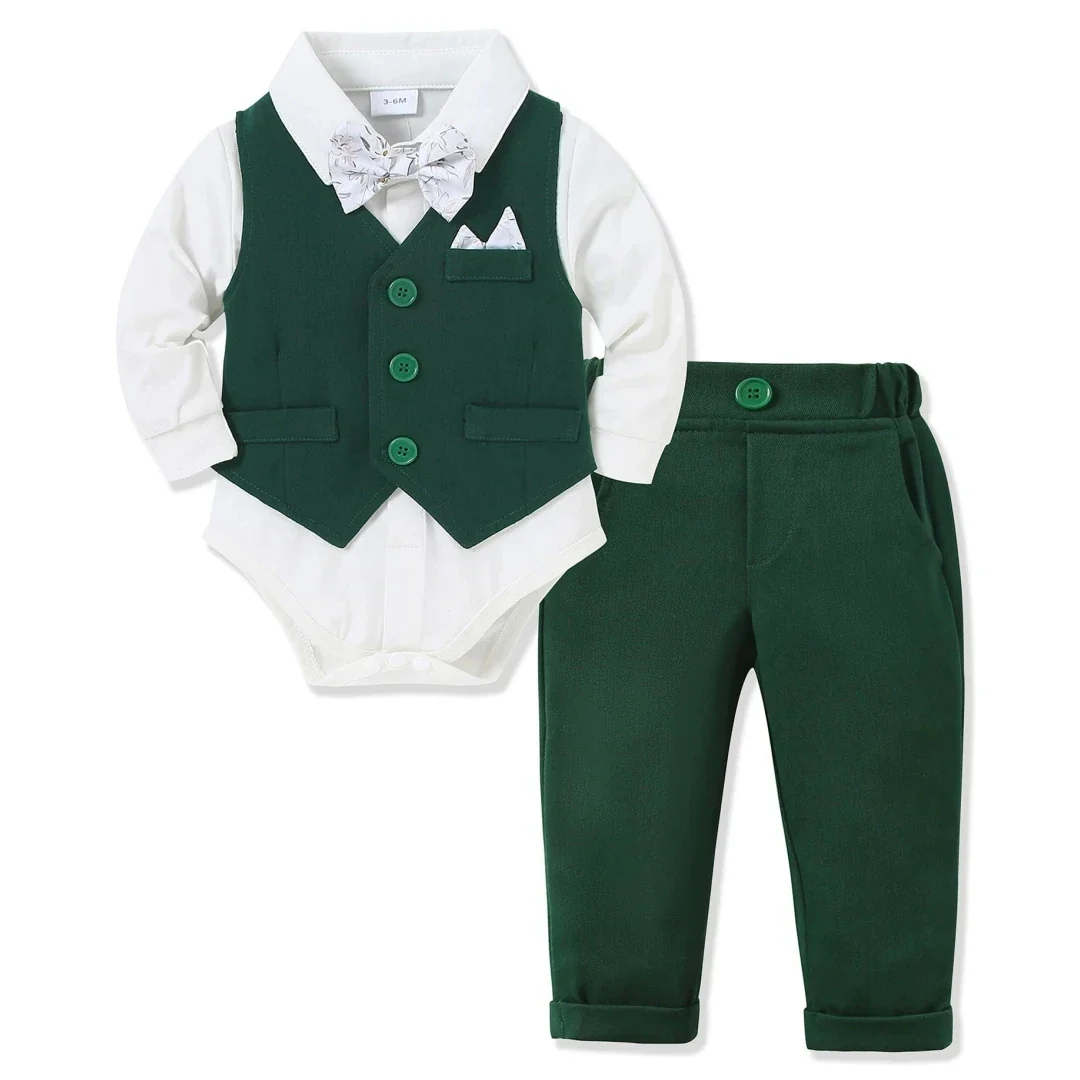 1st Birthday Boy Gentleman Suit – Formal Vest 3-24M