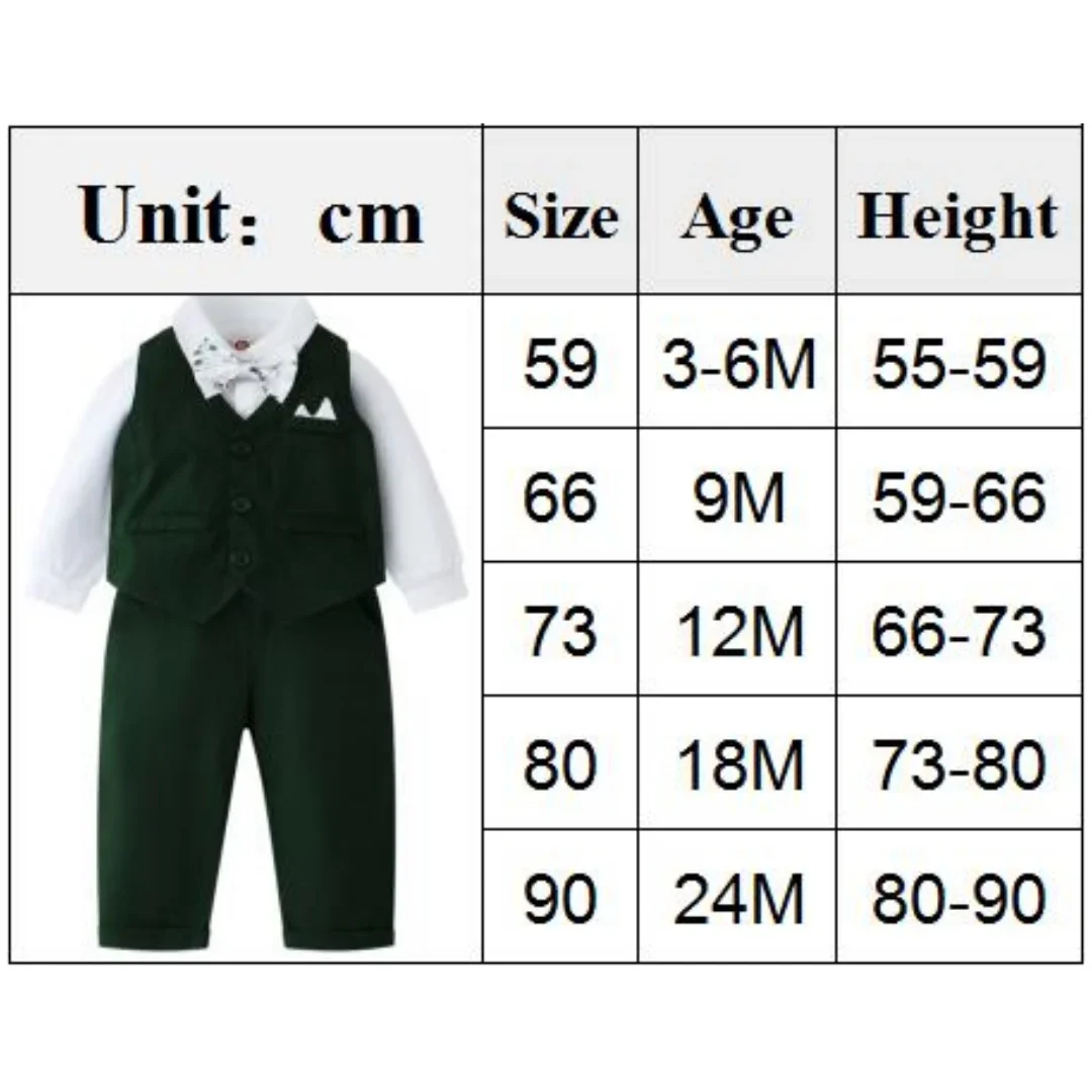 1st Birthday Boy Gentleman Suit – Formal Vest 3-24M - Image 6