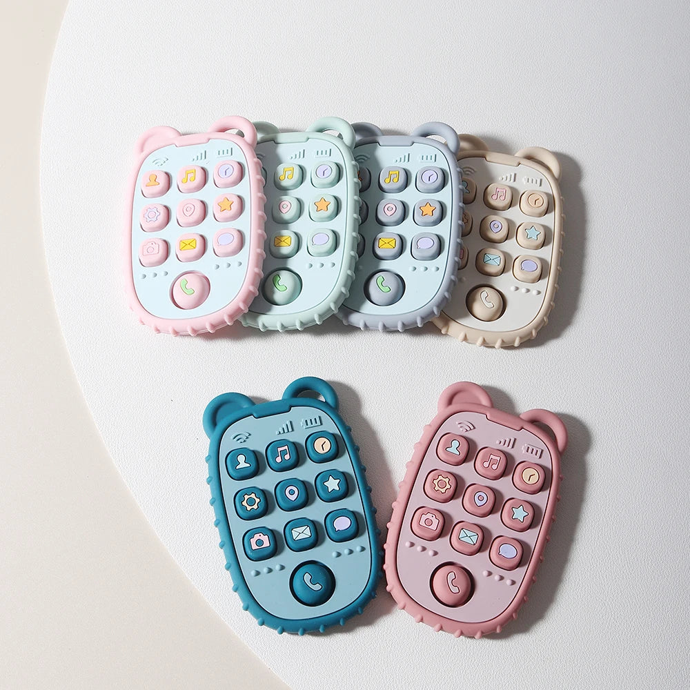 Baby Phone Shape Teether – Fun Silicone Chew & Soothe Toy