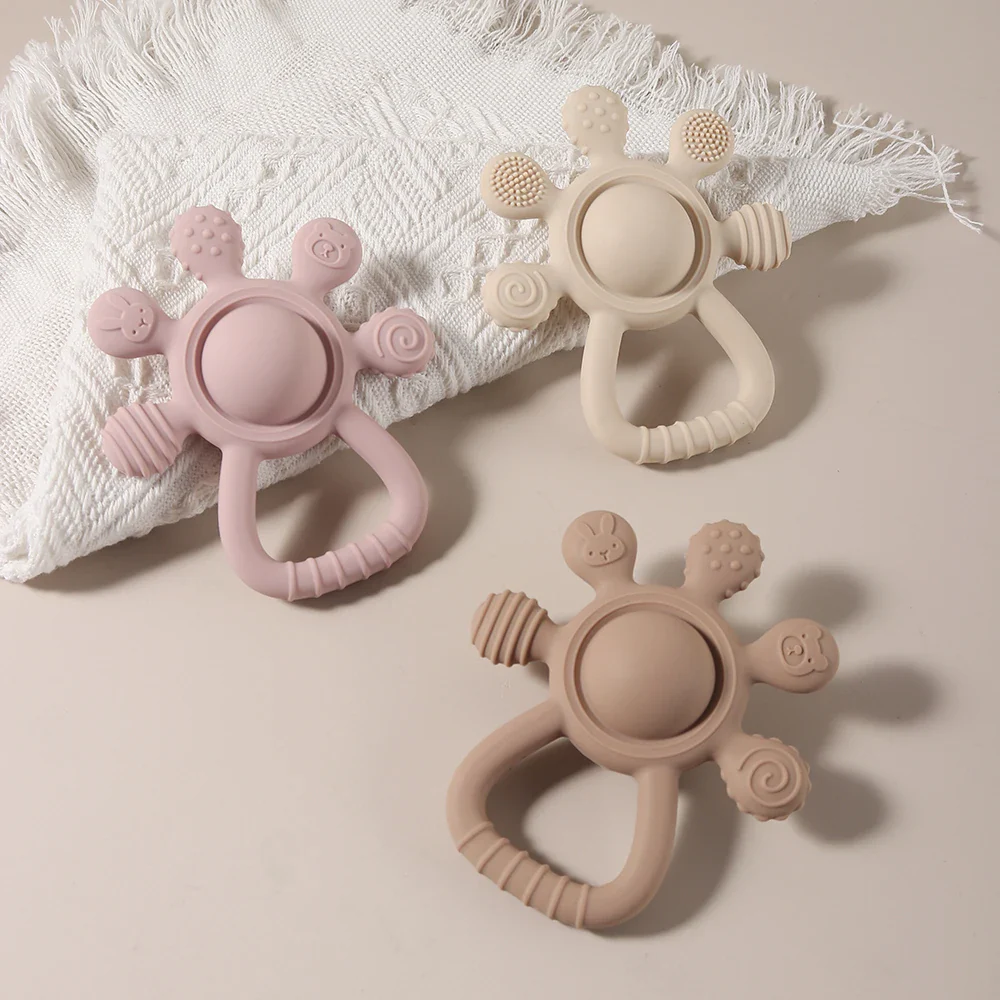 Baby Bunny Palm Rattle Teether – Safe Soothing Chew Toy - Image 3