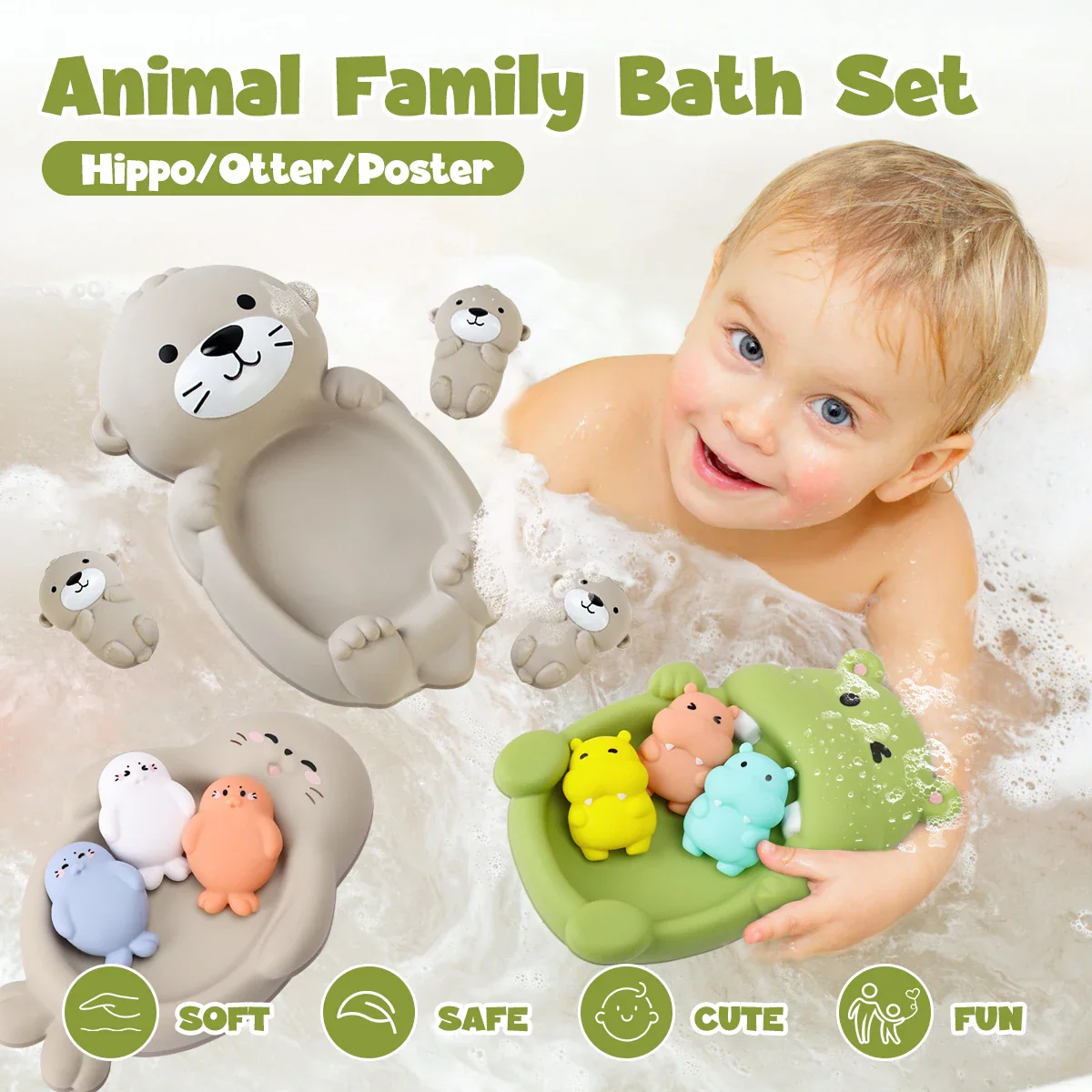 Baby Floating Bath Animal Toys Set – Fun Water Play for Toddlers - Image 3