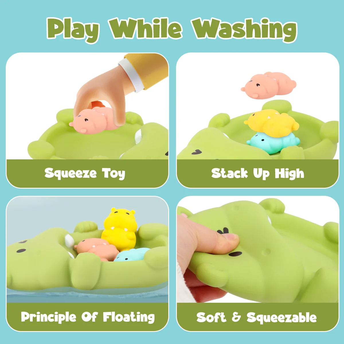 Baby Floating Bath Animal Toys Set – Fun Water Play for Toddlers - Image 4