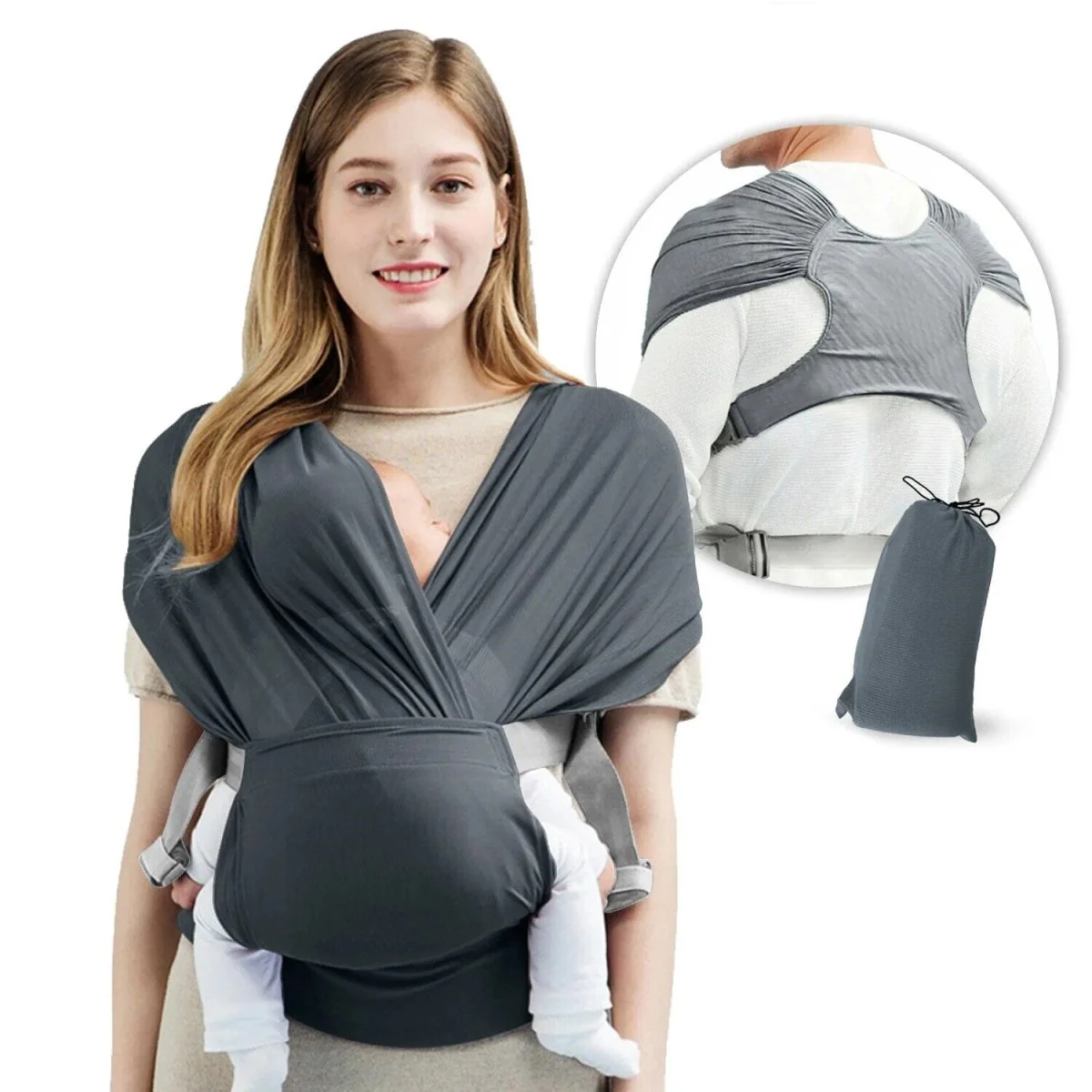 Adjustable Wrap Baby Carrier - Image 3