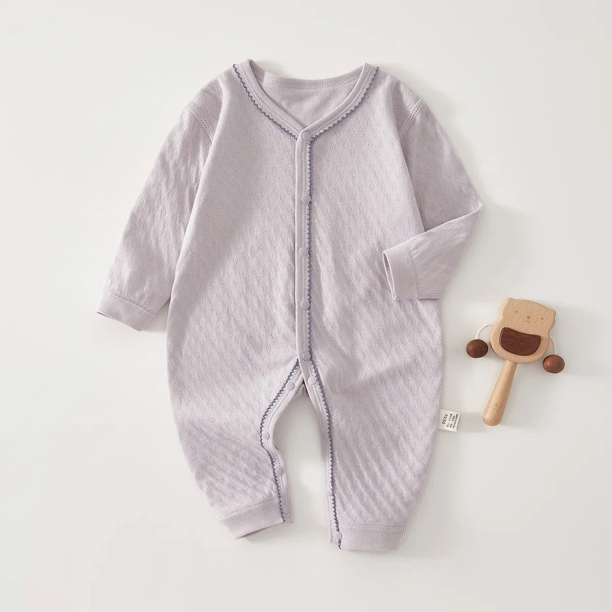 Pure Cotton Hooded Jumpsuit – Boneless Comfort for Newborns - Image 2
