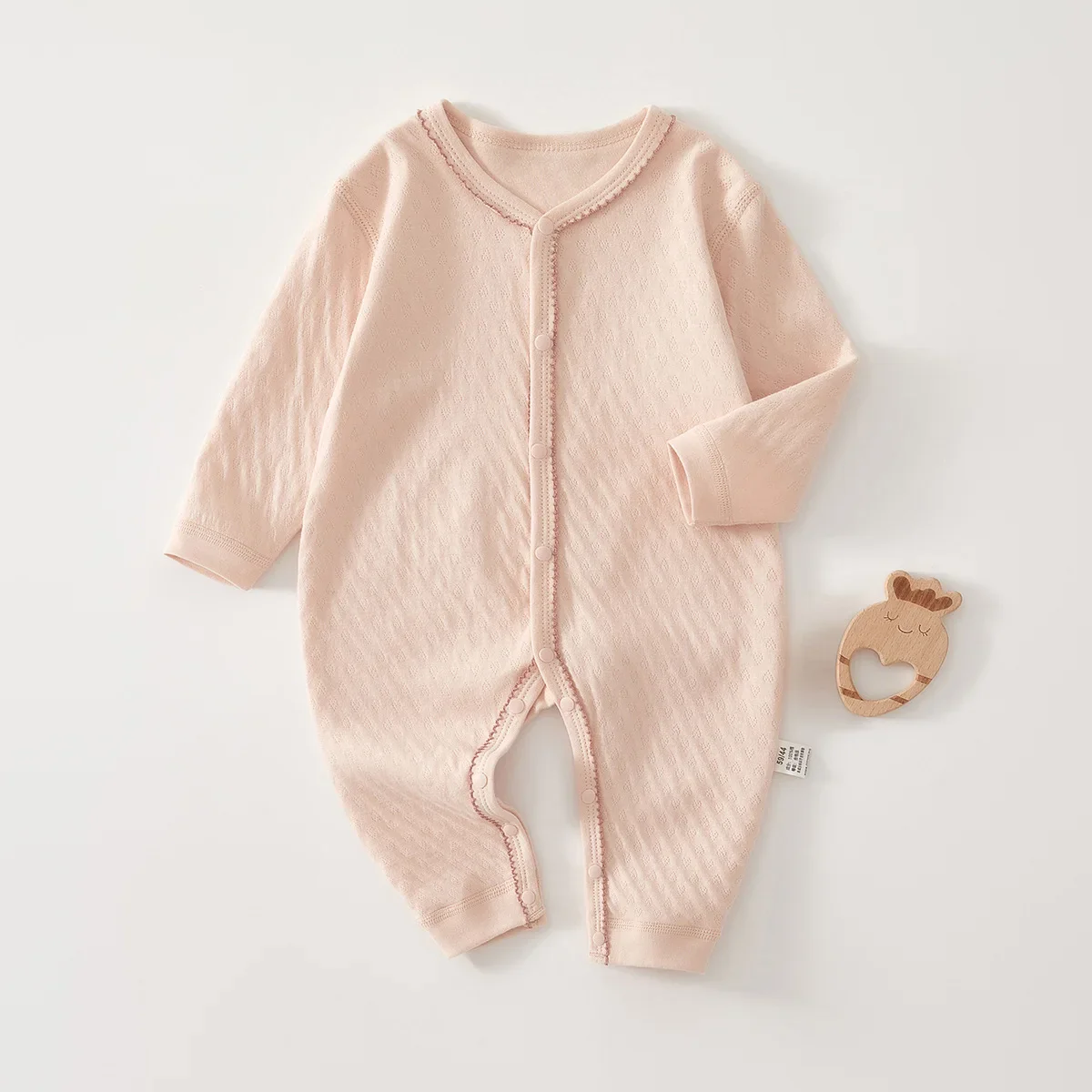 Pure Cotton Hooded Jumpsuit – Boneless Comfort for Newborns - Image 4