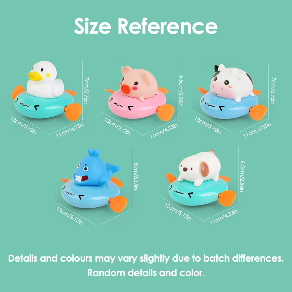 Baby Bath Toy Set – Cute Ducks, Piglets, Cows Water Spraying Interactive Play - Image 4