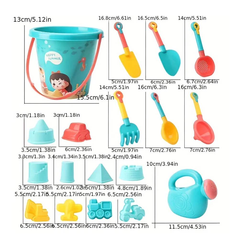 Baby Beach Sand Toy Set 18-Piece – Summer Outdoor Fun - Image 3
