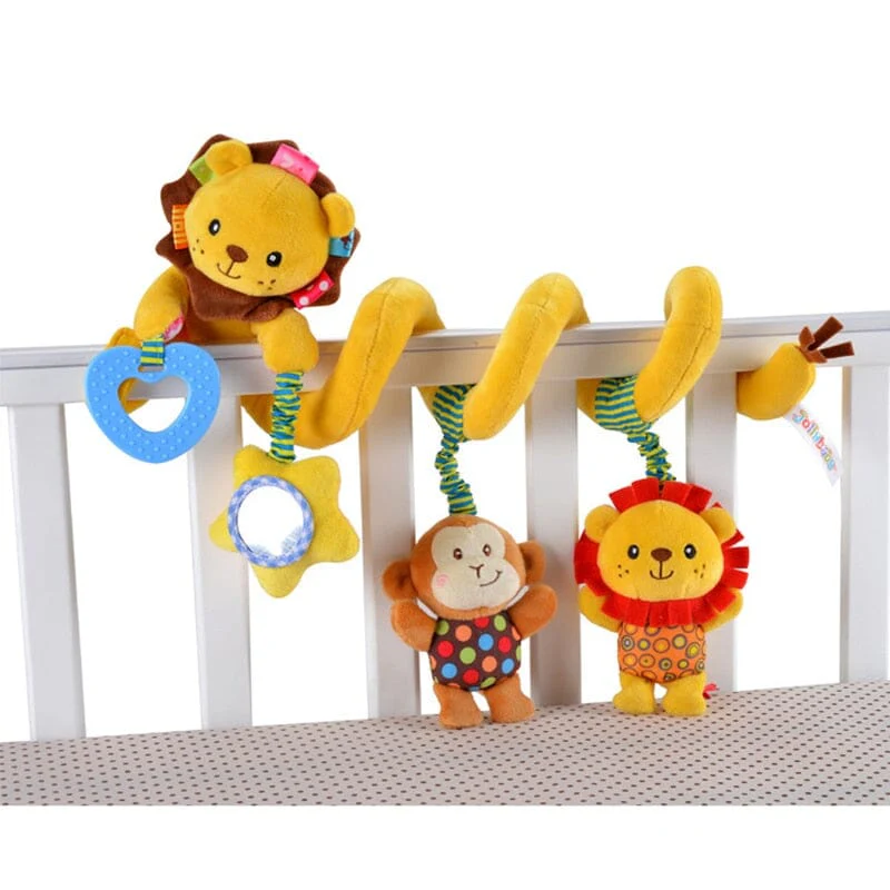 Baby Black White Stroller Spiral Plush Toys - Image 13