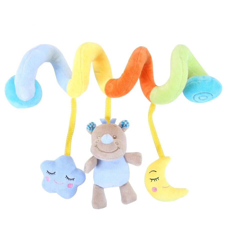 Baby Black White Stroller Spiral Plush Toys - Image 15