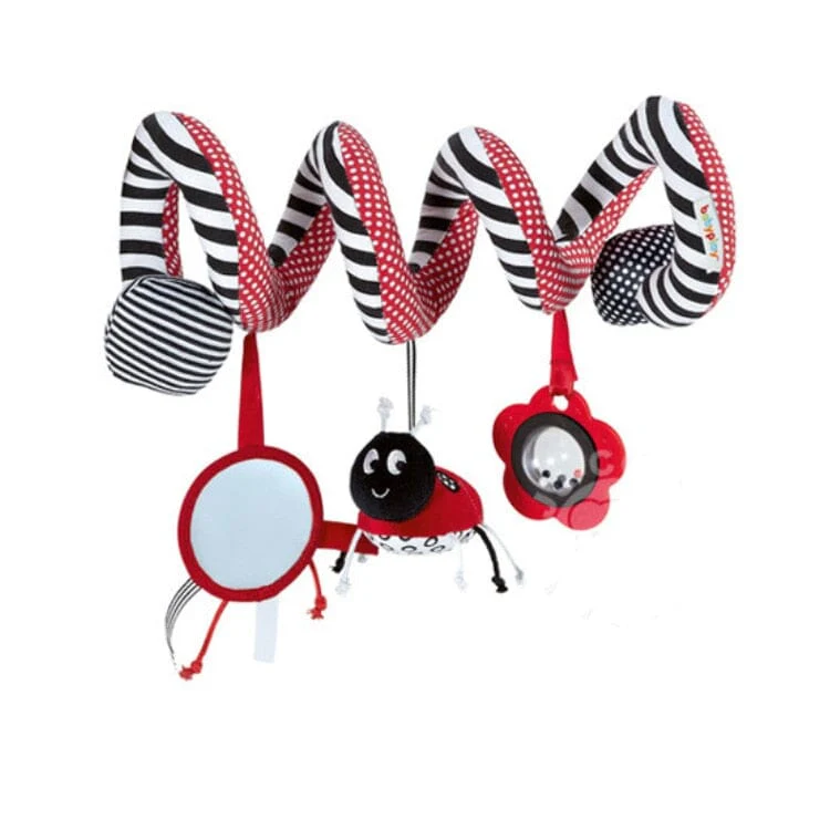 Baby Black White Stroller Spiral Plush Toys - Image 16