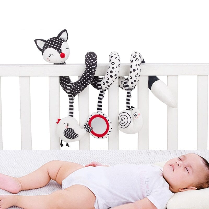 Baby Black White Stroller Spiral Plush Toys - Image 25