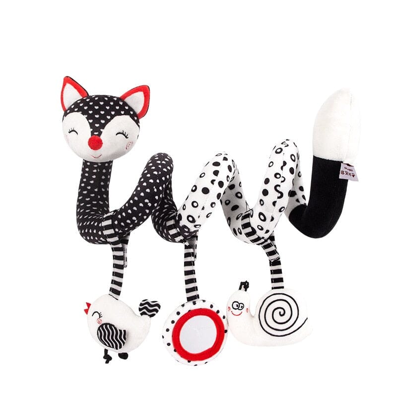 Baby Black White Stroller Spiral Plush Toys - Image 30