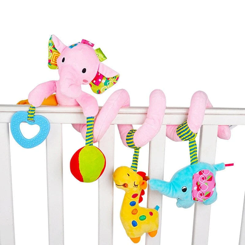 Baby Black White Stroller Spiral Plush Toys - Image 37