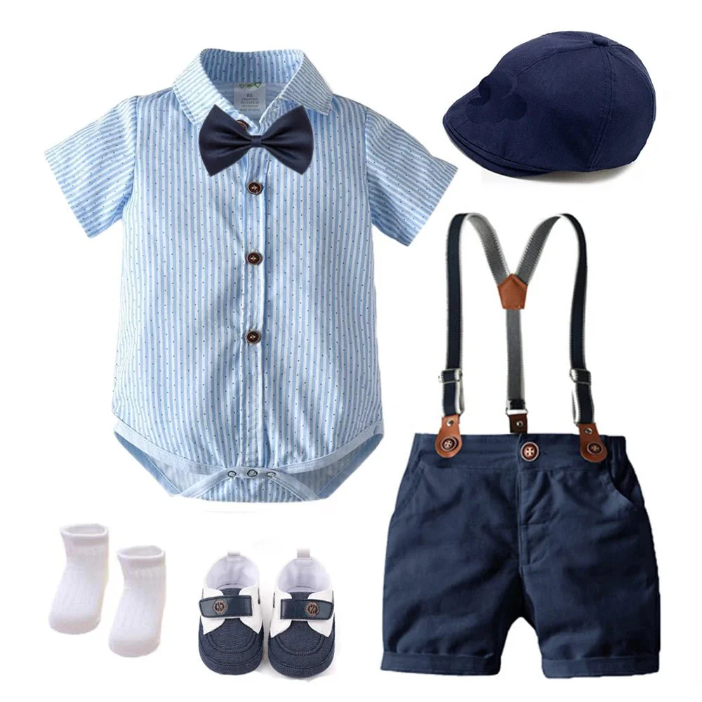 1st Birthday Baby Boy Outfit – Gentleman 7PCS Set