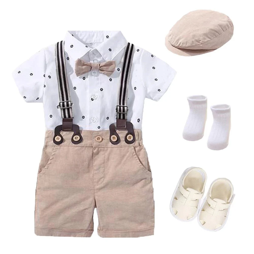 1st Birthday Baby Boy Outfit – Gentleman 7PCS Set - Image 7