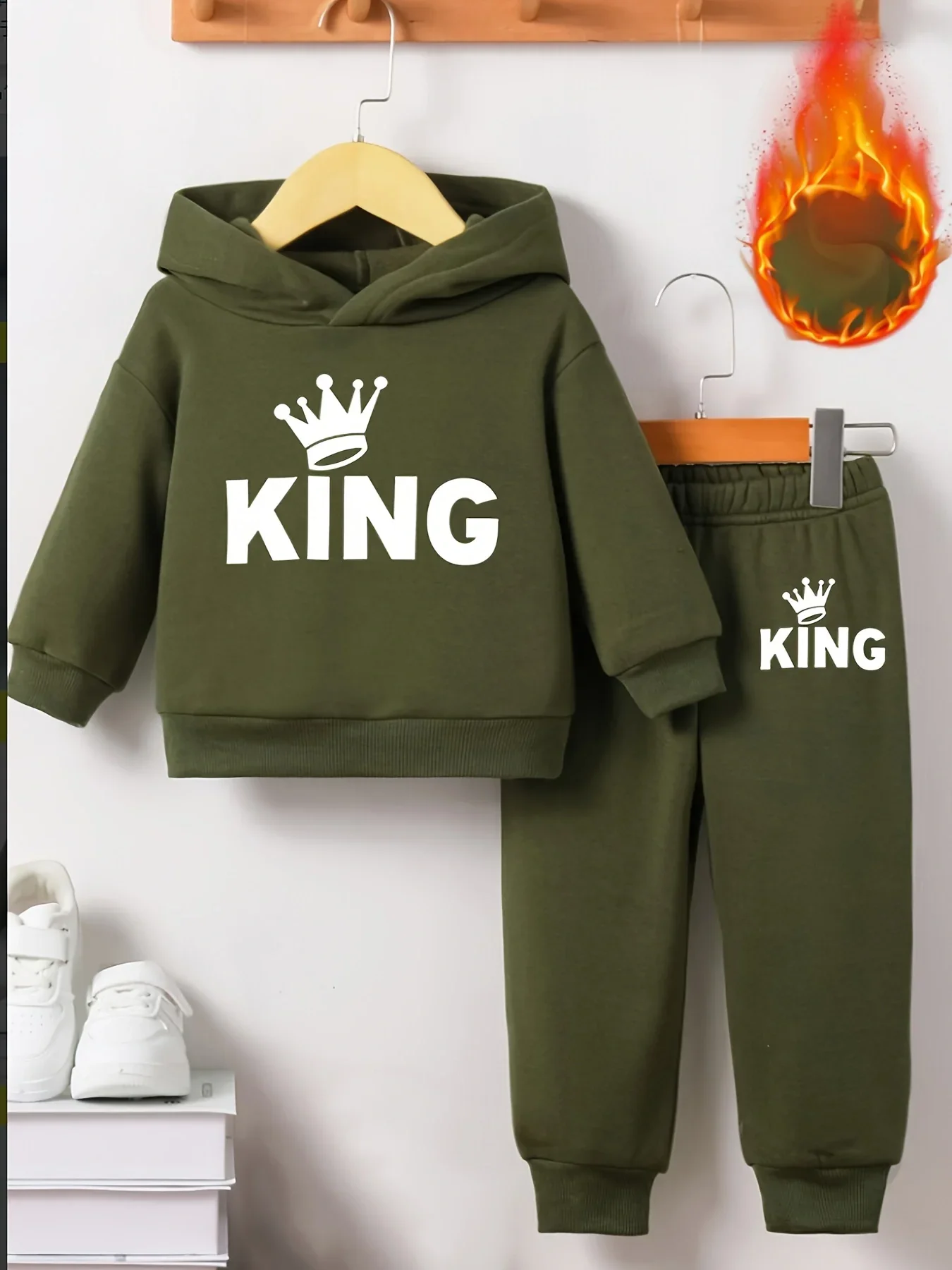 KING Crown Fleece Hoodie & Pants – Stylish Sportswear - Image 6