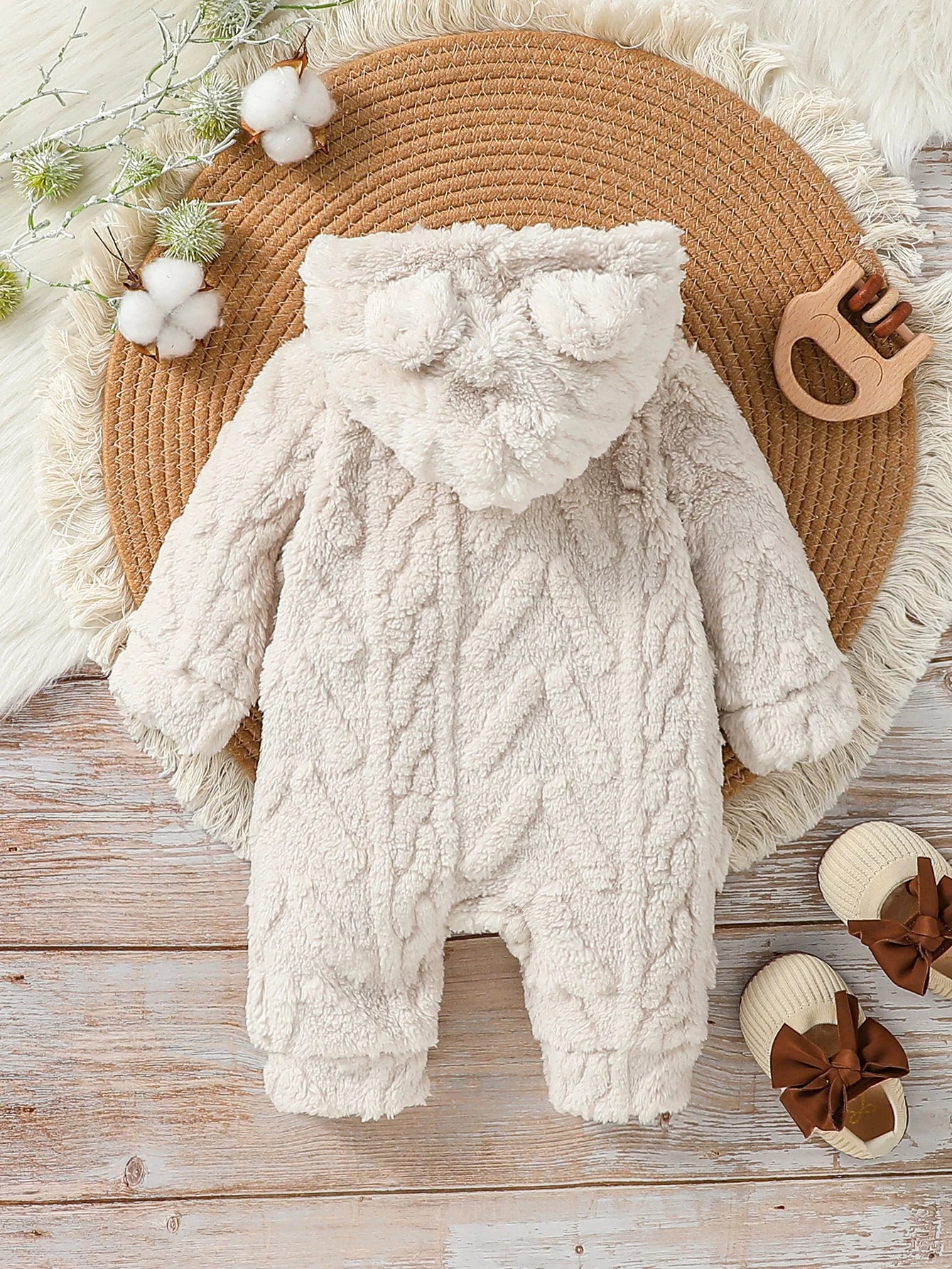 Baby Boys Winter Zipper Jumpsuit – Newborn Warmth - Image 2