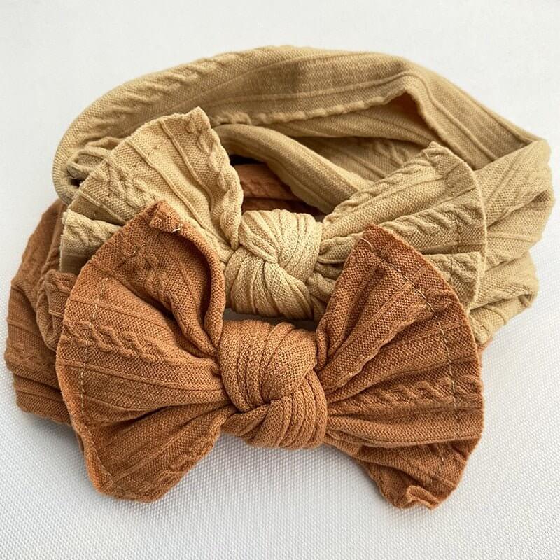 Baby Cable Knit Turban Headbands - Image 3