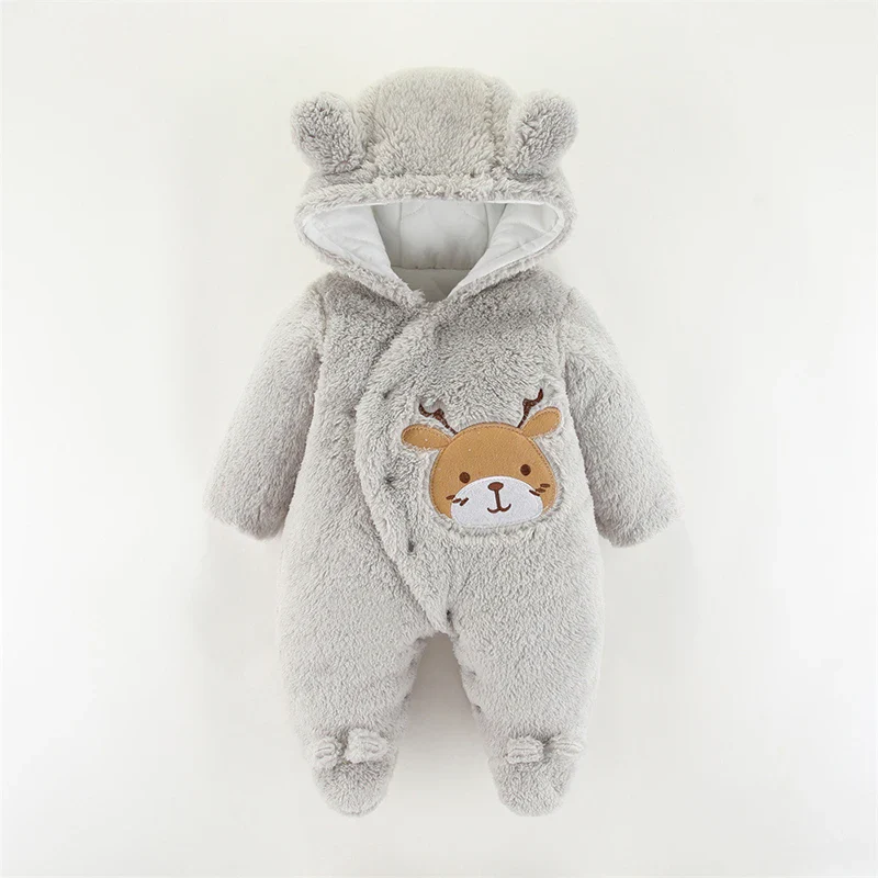 Baby Christmas Elk Romper – Cosy Holiday Jumpsuit - Image 3