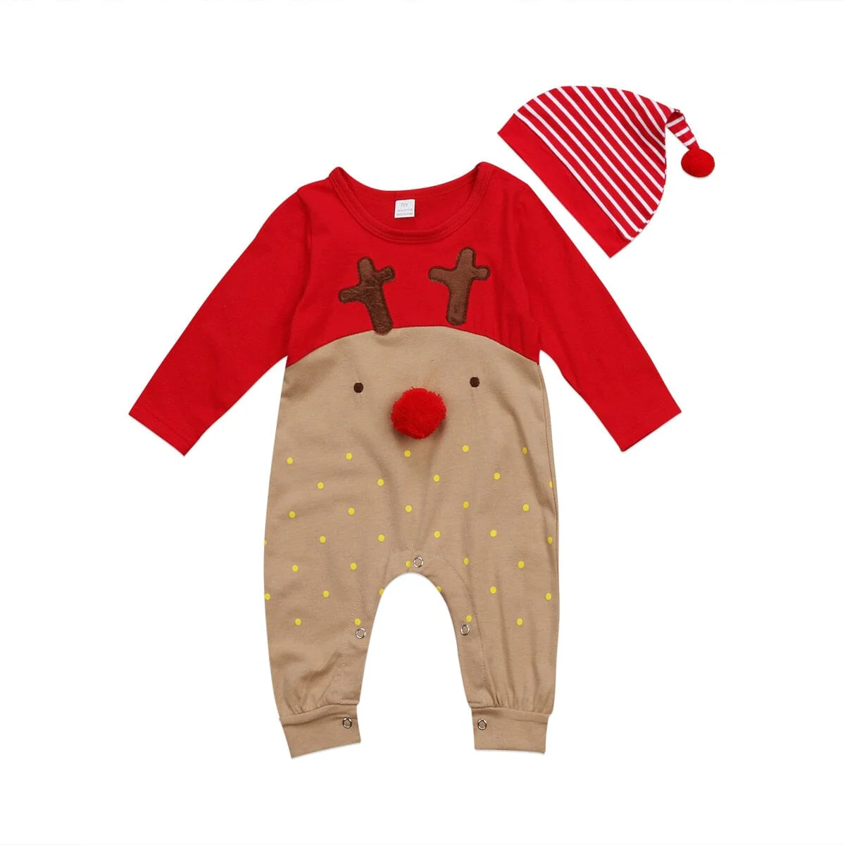 Baby Christmas Rompers And Hat - Image 3
