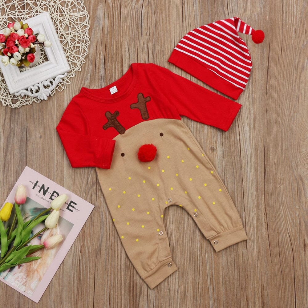Baby Christmas Rompers And Hat - Image 6