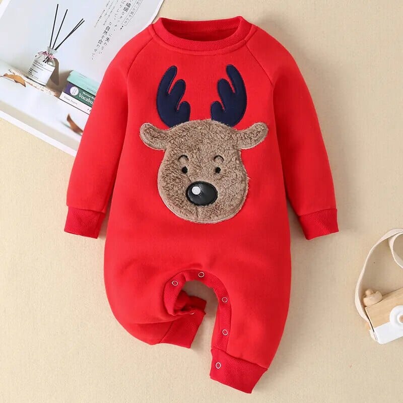 Baby Cotton Christmas Jumpsuit - Image 3