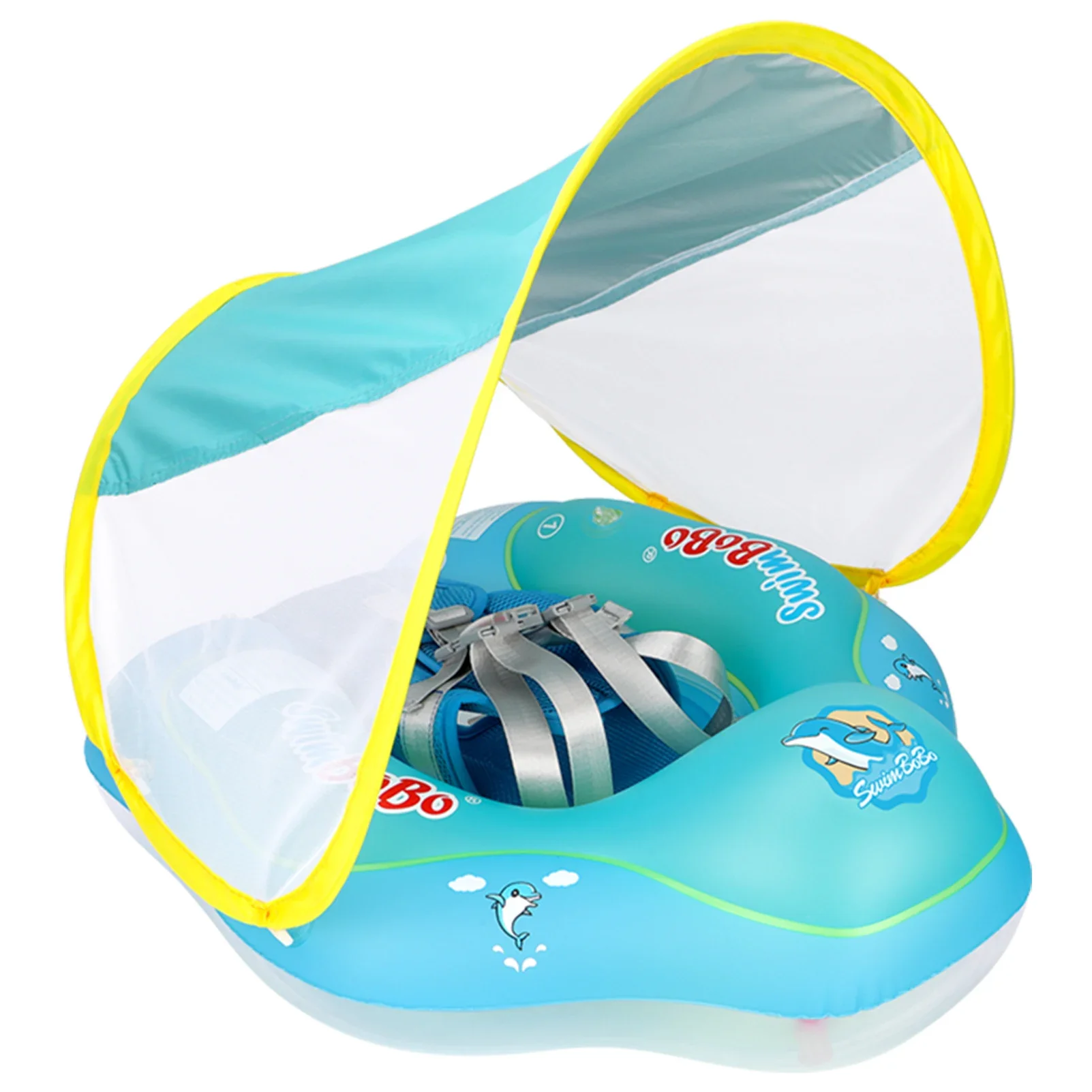 Baby Float Ring with Canopy – UV Sun Protection - Image 12