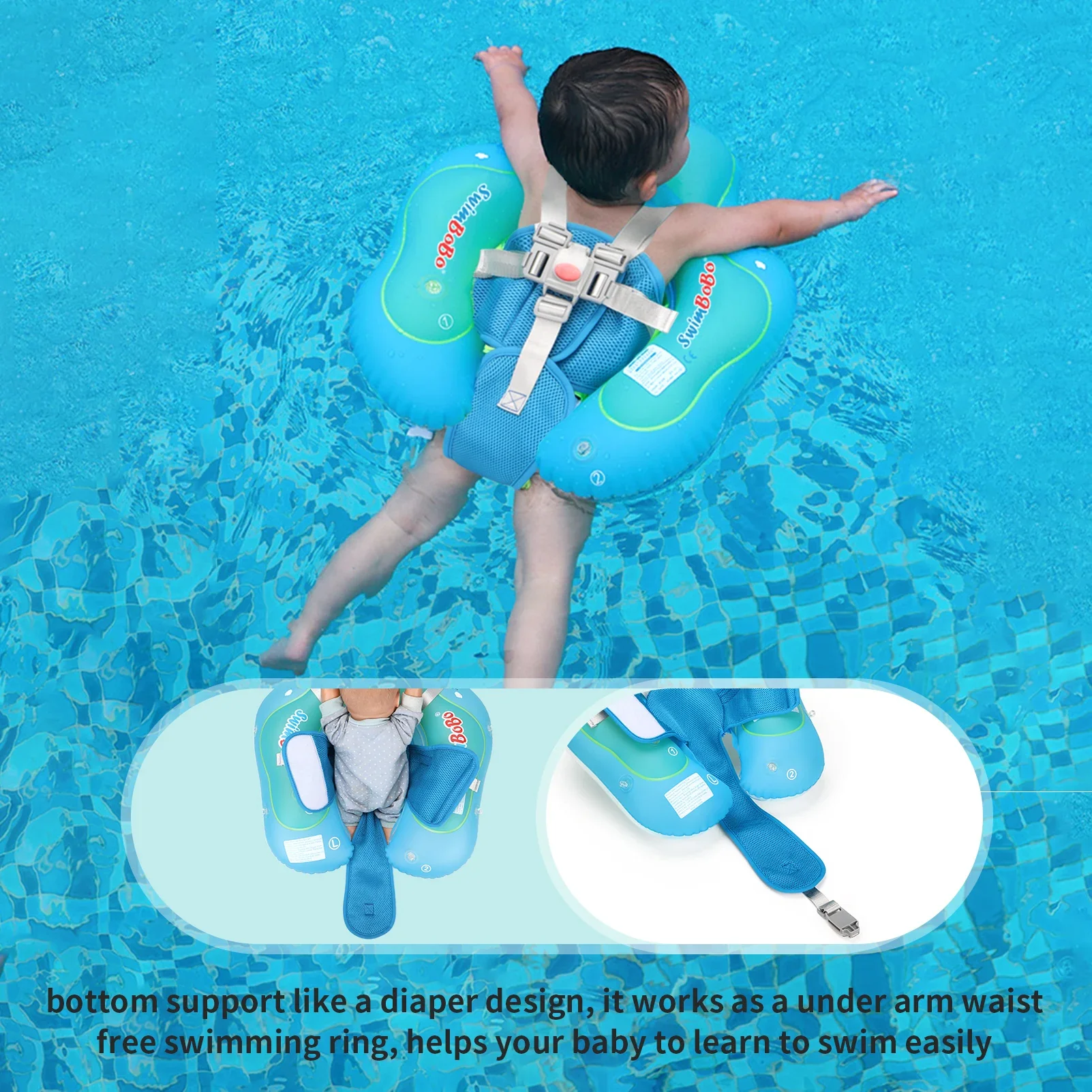 Baby Float Ring with Canopy – UV Sun Protection - Image 4