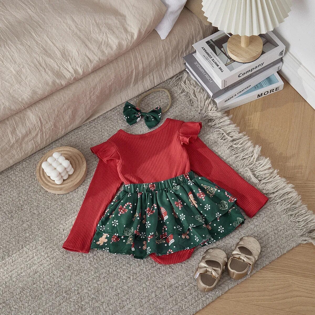 Baby Girl Christmas Romper - Image 3
