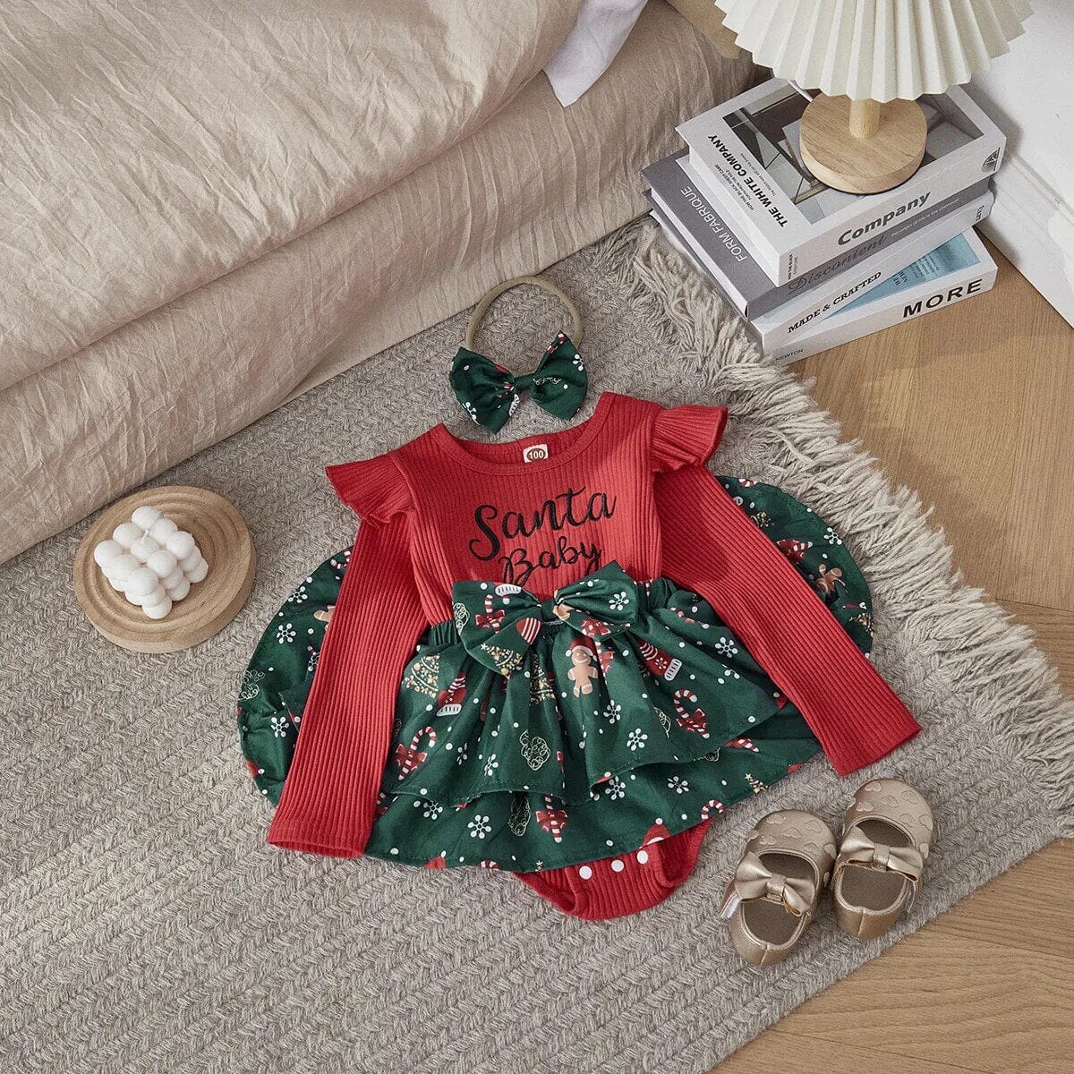 Baby Girl Christmas Romper - Image 6