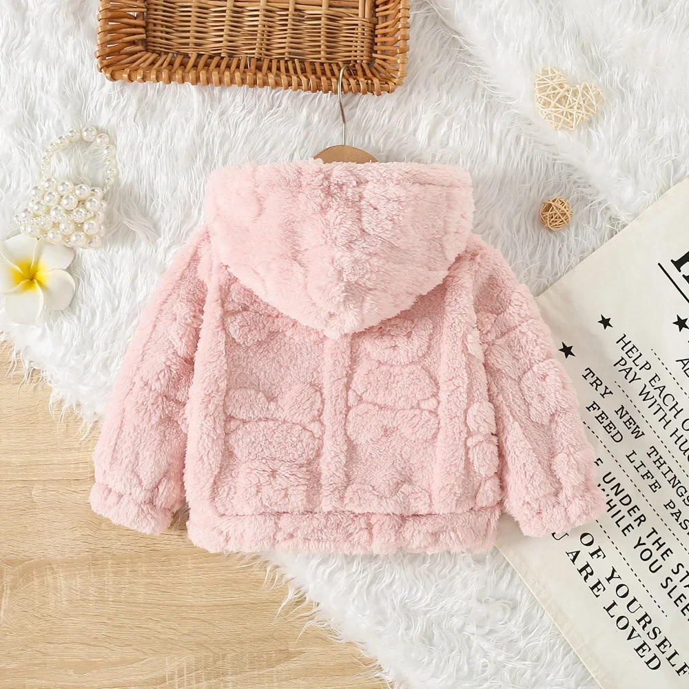 Baby Girl Winter Lambswool Coat – Cute Warm Outwear - Image 2