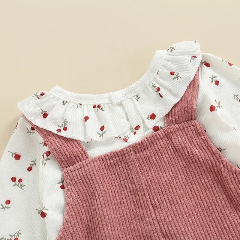 Baby Girl Floral Printed Romper Ruffled Dress - Image 5