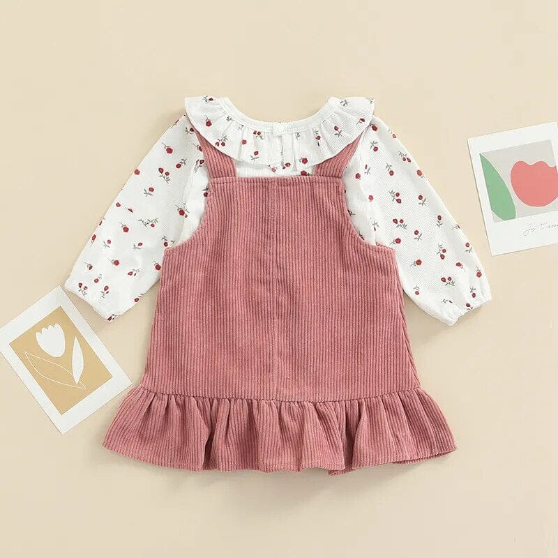 Baby Girl Floral Printed Romper Ruffled Dress - Image 6