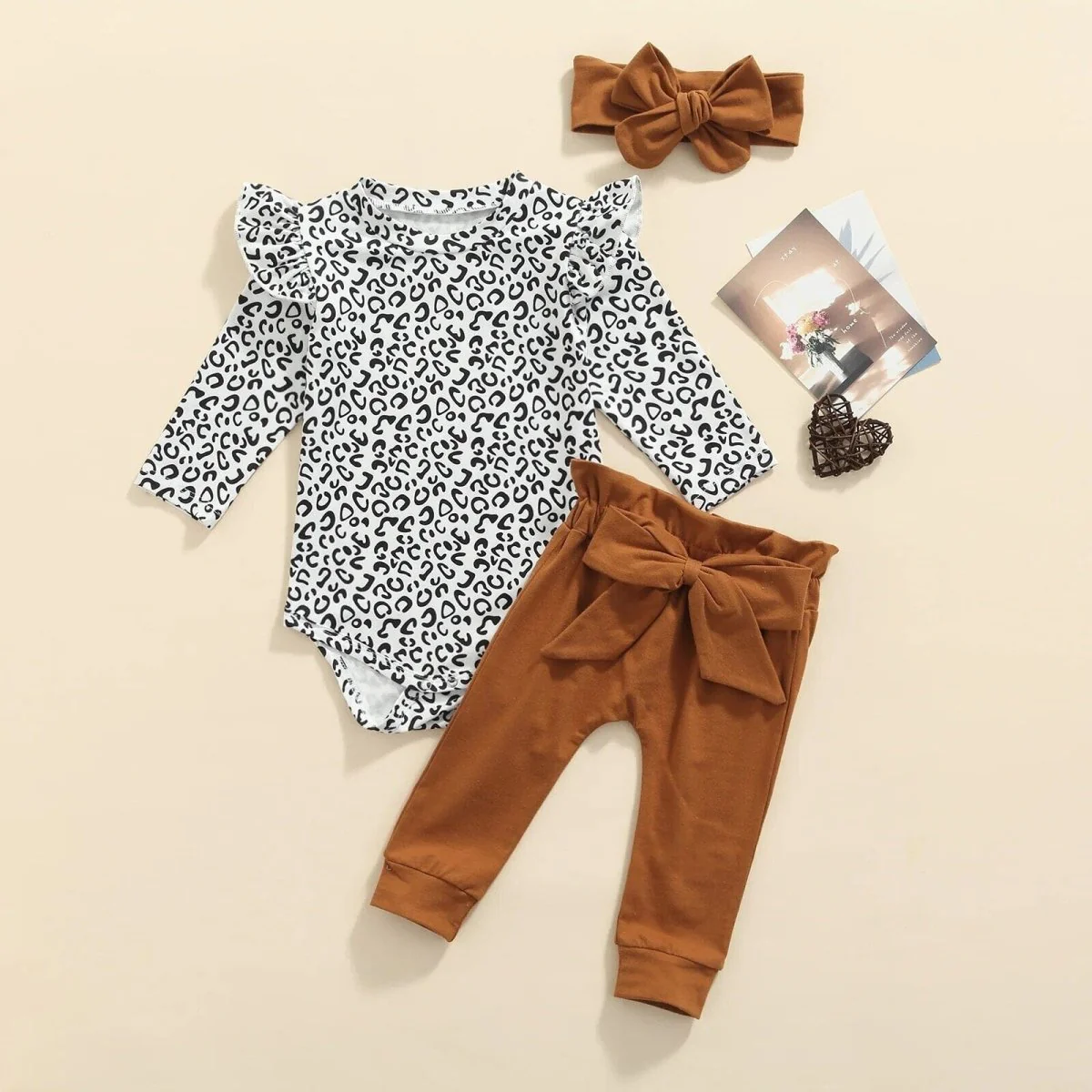 Baby Girl Leopard Print Outfit - Image 4