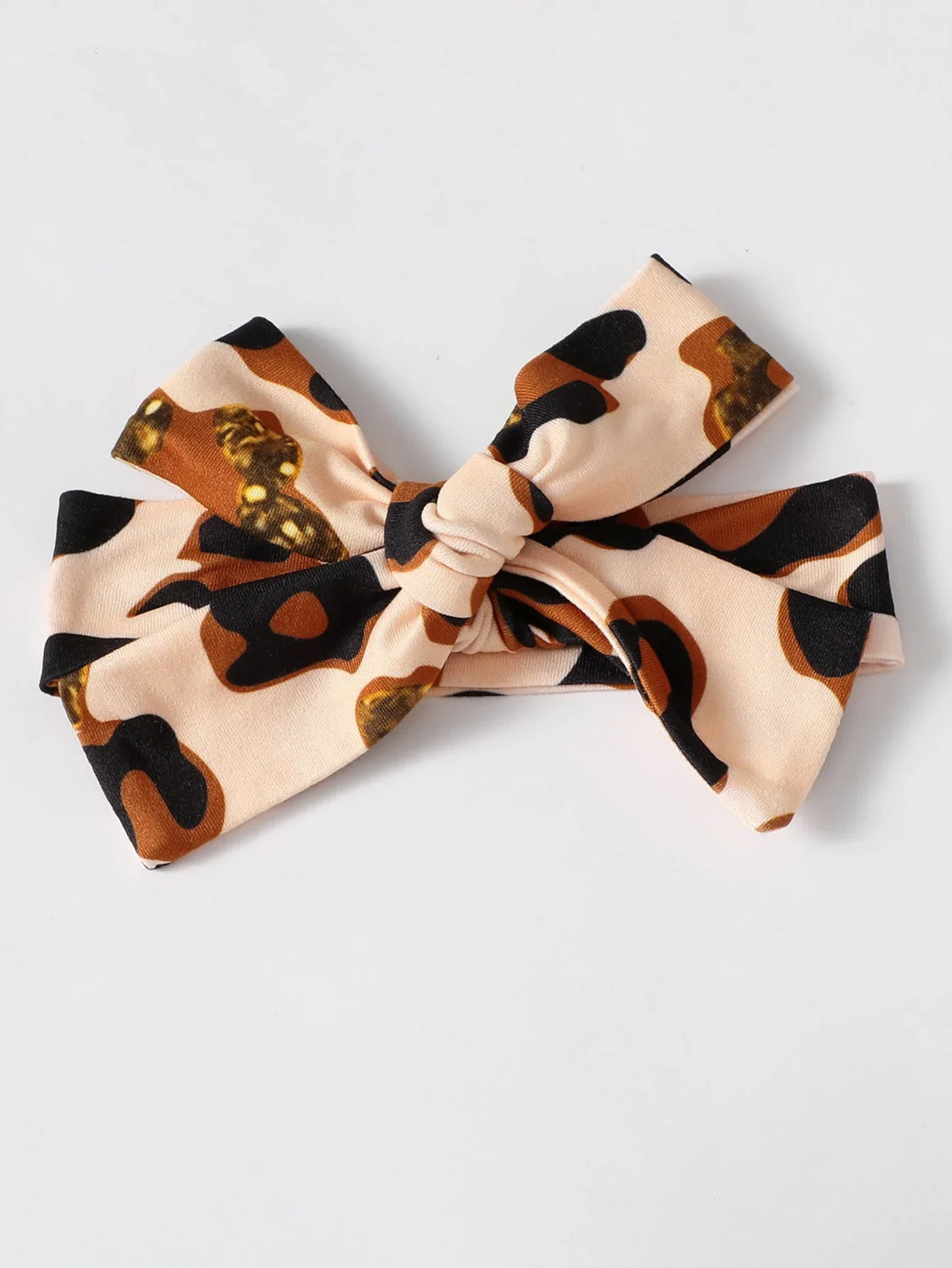 Baby Girl Leopard Jumpsuit Set – Ruffle Trim & Headband - Image 3