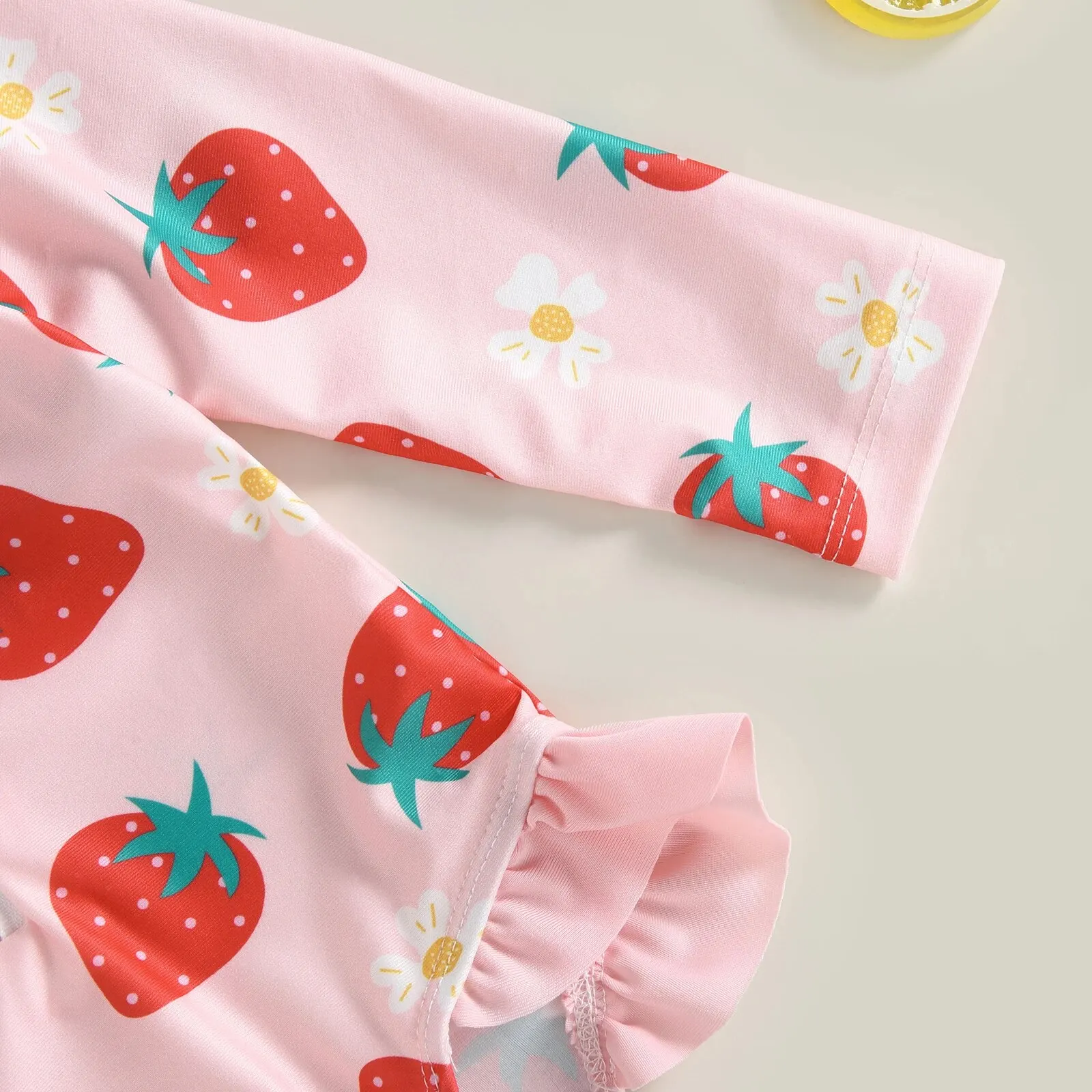 Baby Girl One-Piece Swimsuit – Floral Flamingo Print - Image 8