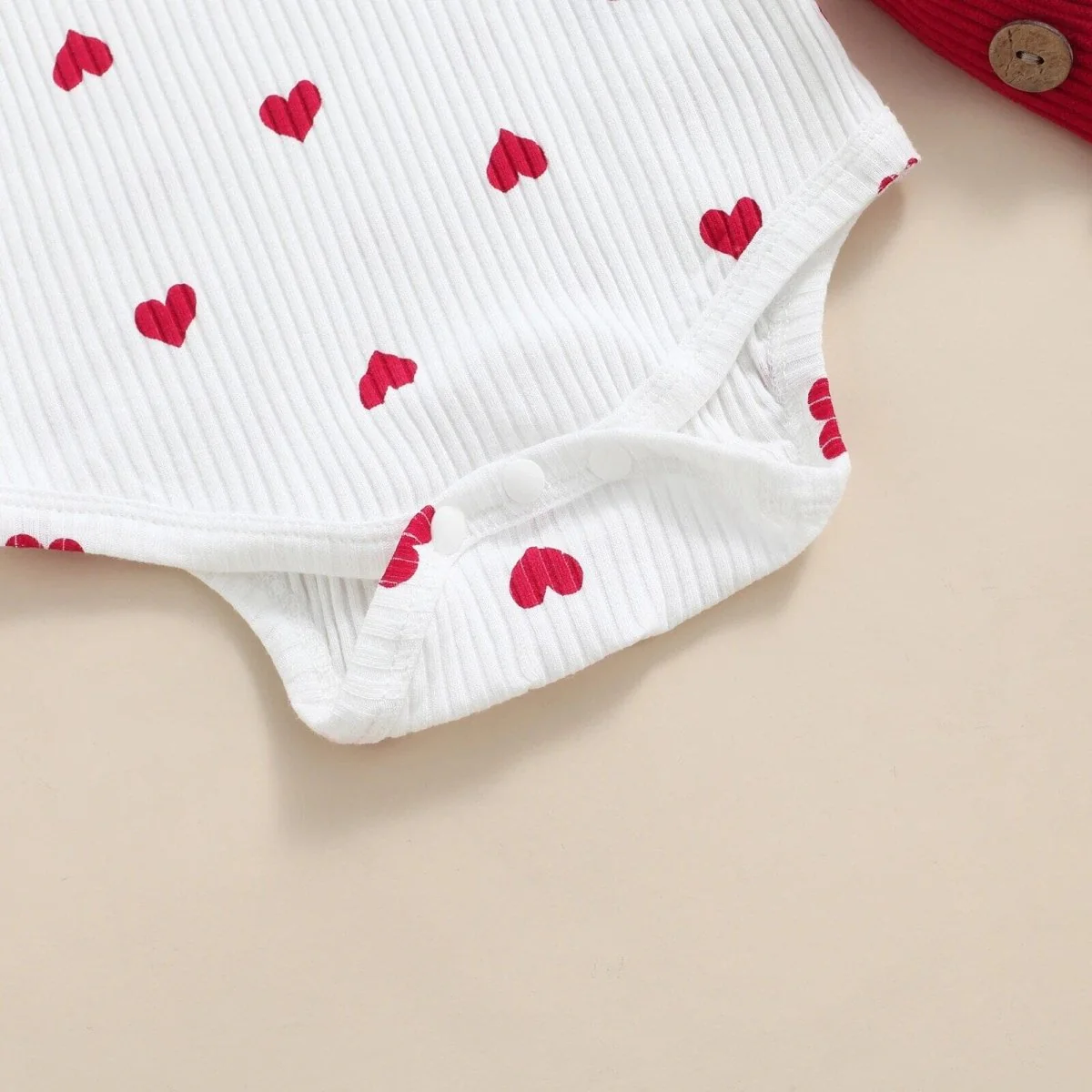Baby Girl Red Suspender Skirt - Image 4