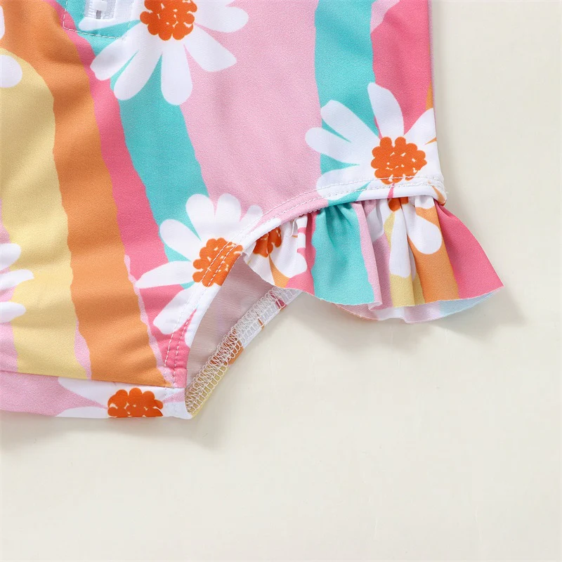 Baby Girl UV Swimsuit with Hat – Long Sleeve Zipper - Image 11