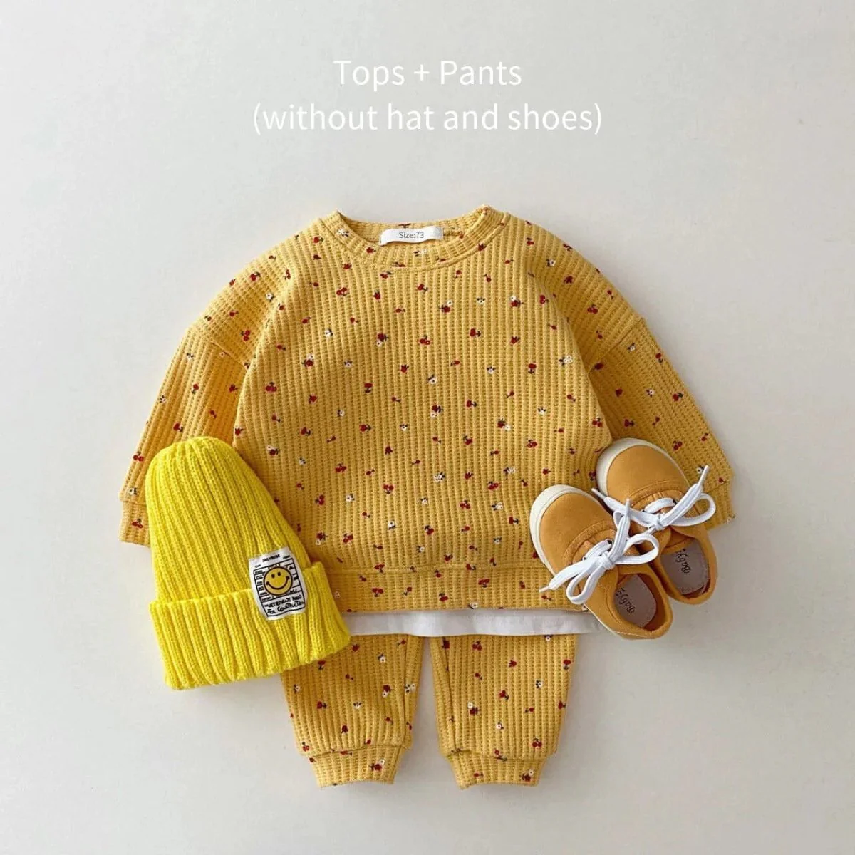 Baby Girl Waffle Cotton Set - Image 2