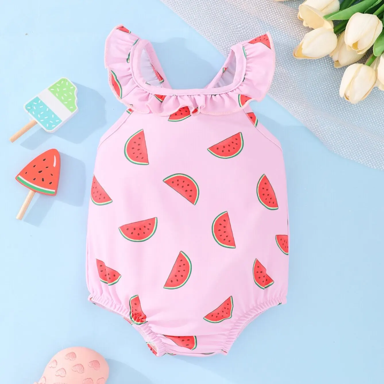 Baby Girl Watermelon Swimsuit – Cute One-Piece - Image 7