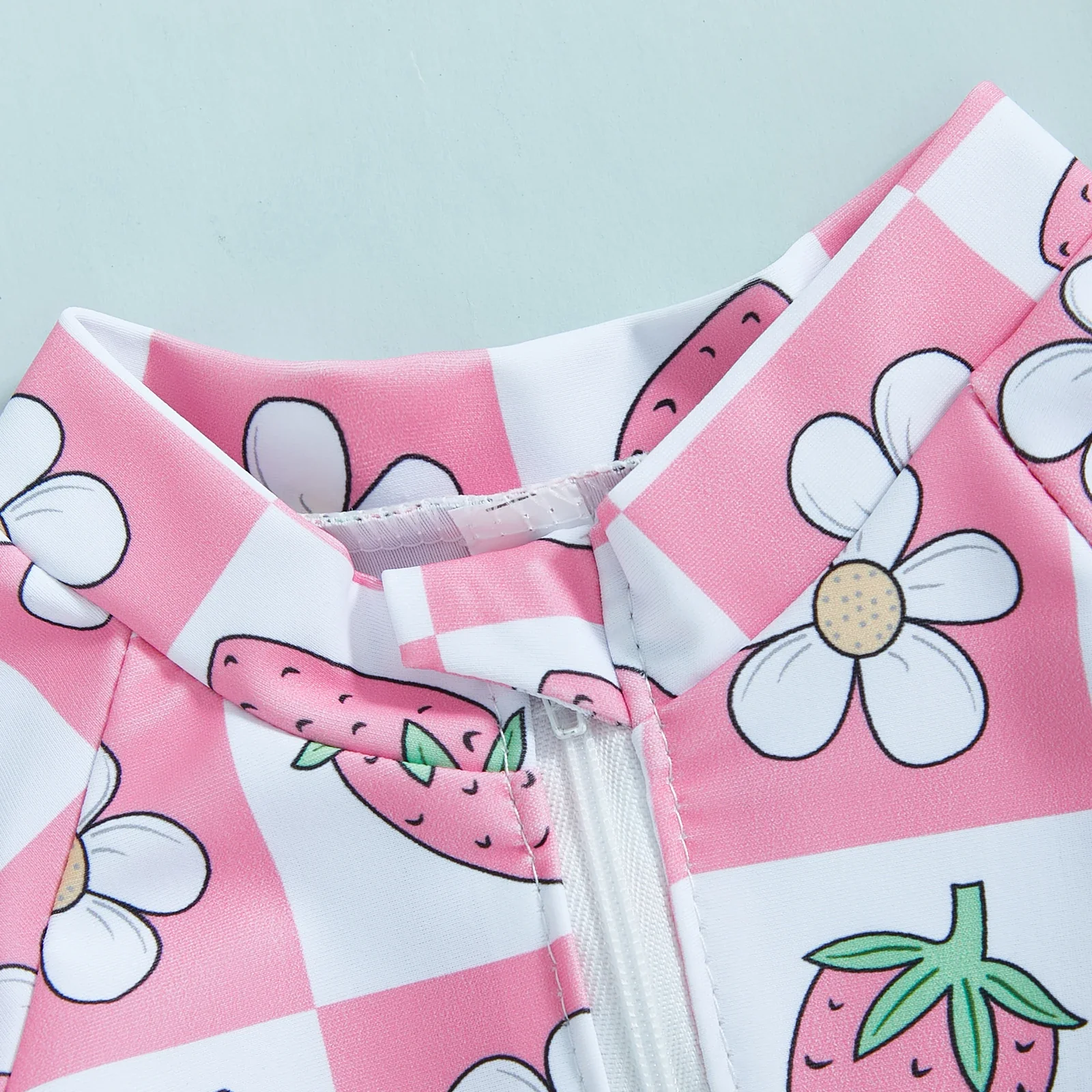 Baby Girls Floral Rash Guard with Hat – Zip Up - Image 12
