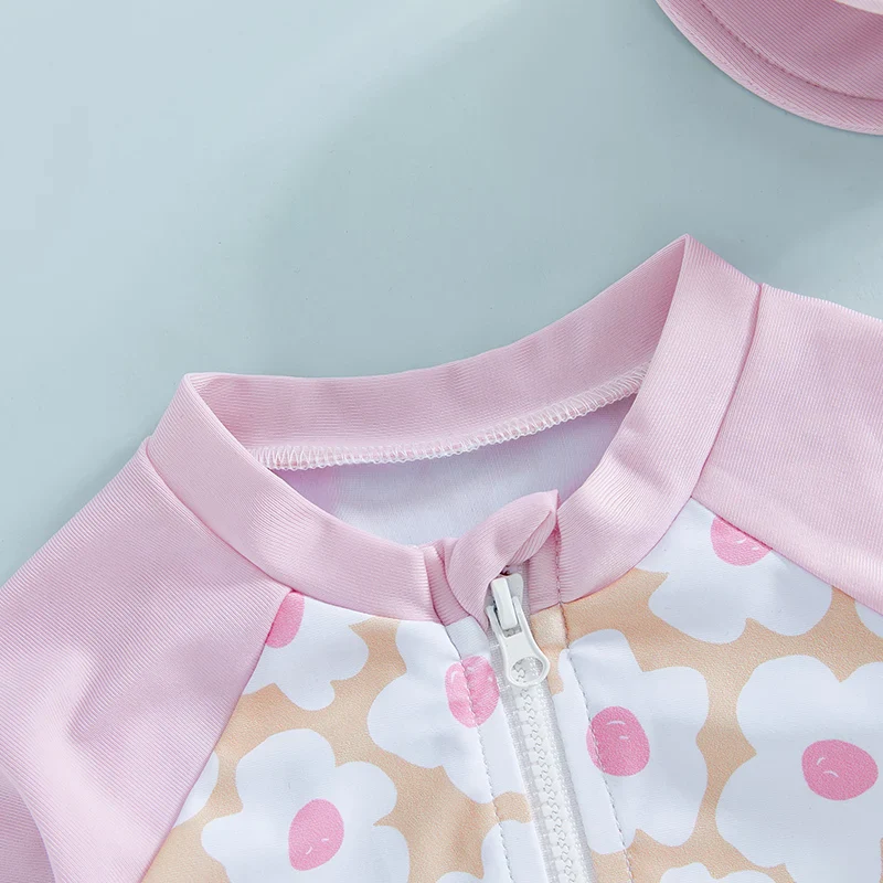 Baby Girls Rash Guard Set – Floral & Flamingo Print - Image 13