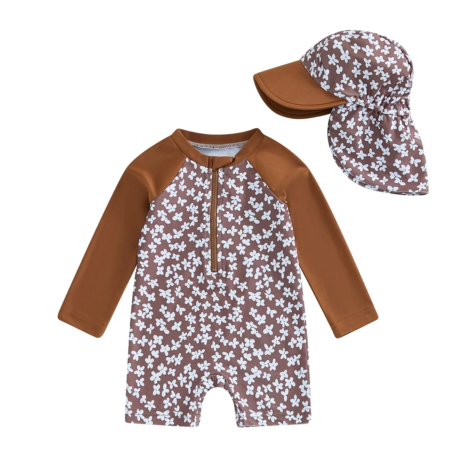 Baby Girls Rash Guard Set – Floral & Flamingo Print - Image 19