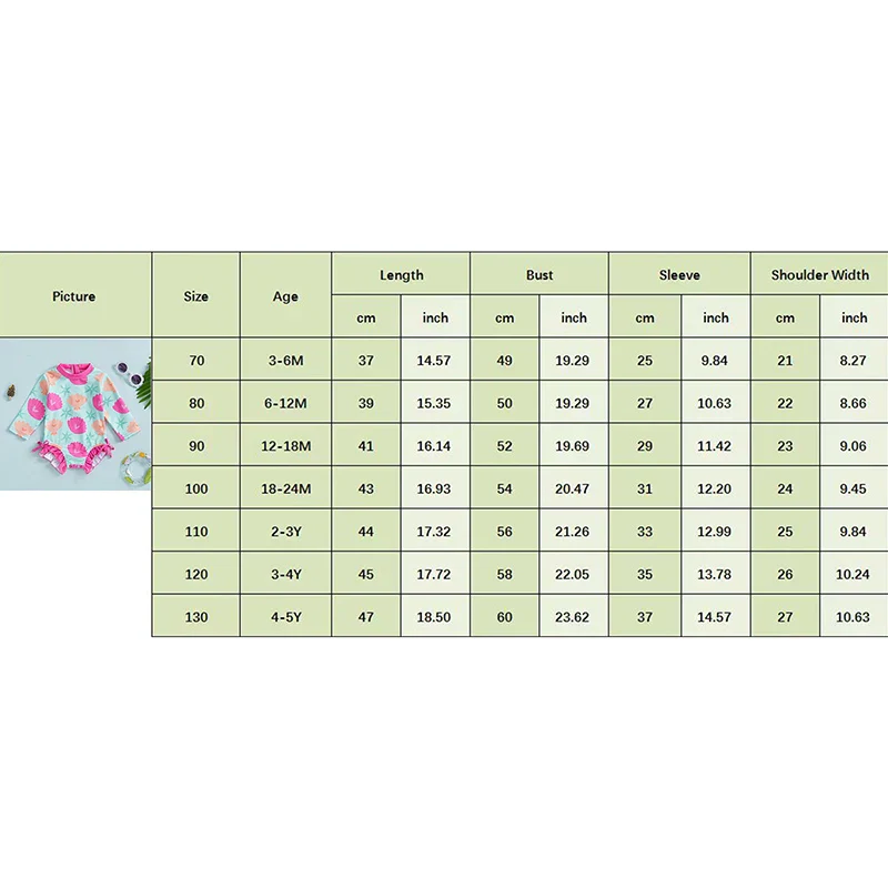 Baby Girls Rash Guard Swimsuit – Shell Print UV Cover - Image 6
