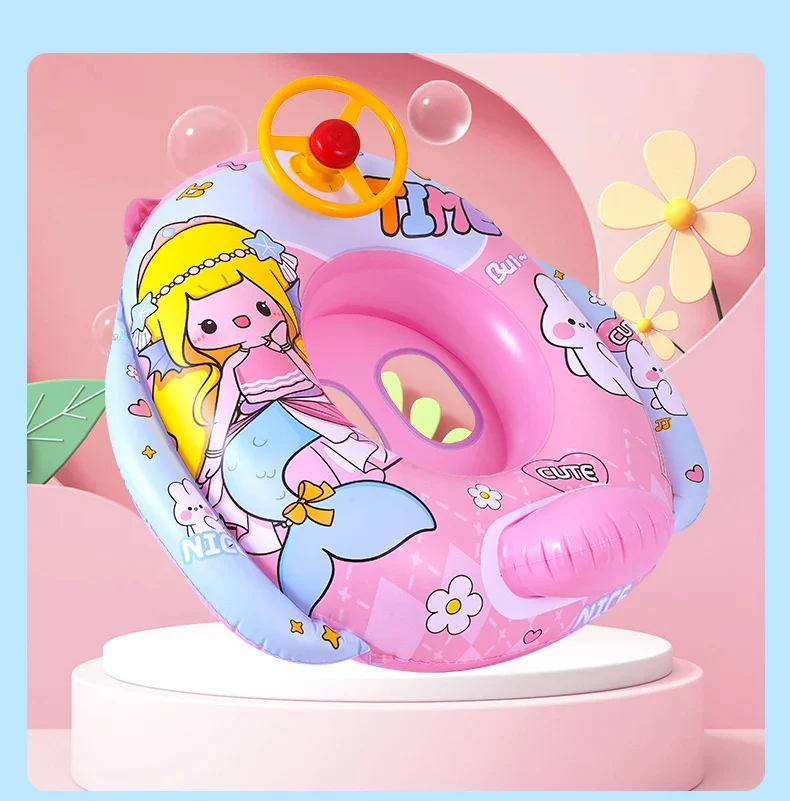 Baby Inflatable Swimming Ring – Cute Animal Steering Wheel - Image 16