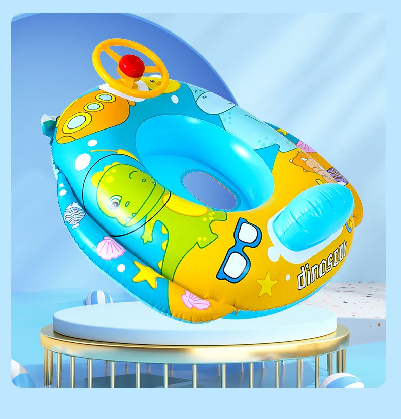 Baby Inflatable Swimming Ring – Cute Animal Steering Wheel - Image 17