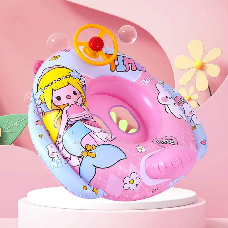 Baby Inflatable Swimming Ring – Cute Animal Steering Wheel - Image 18