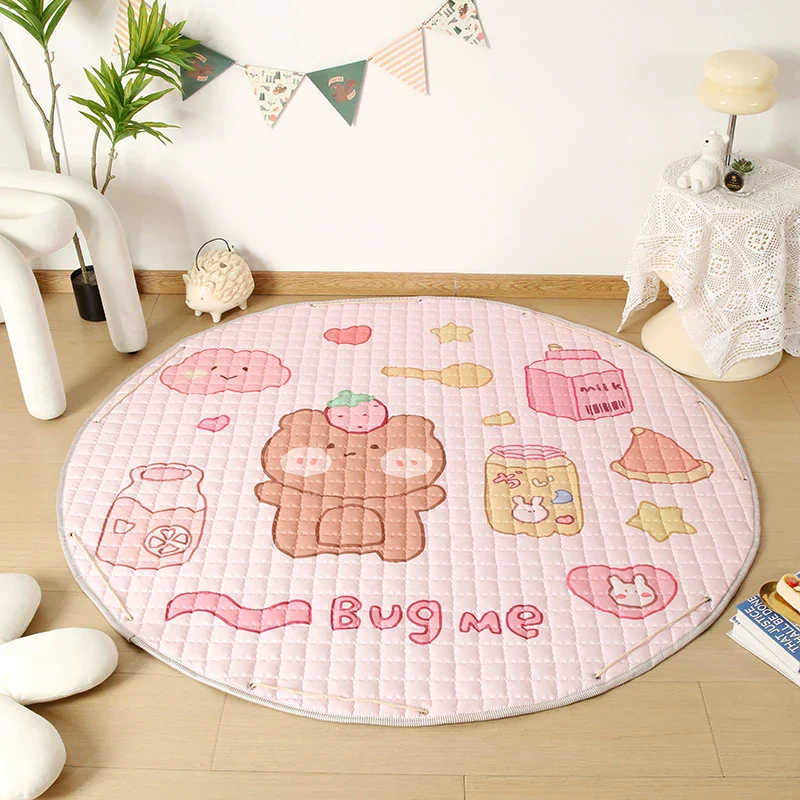 Round Baby Play Mat 150cm – Foldable Cartoon Floor Rug - Image 5